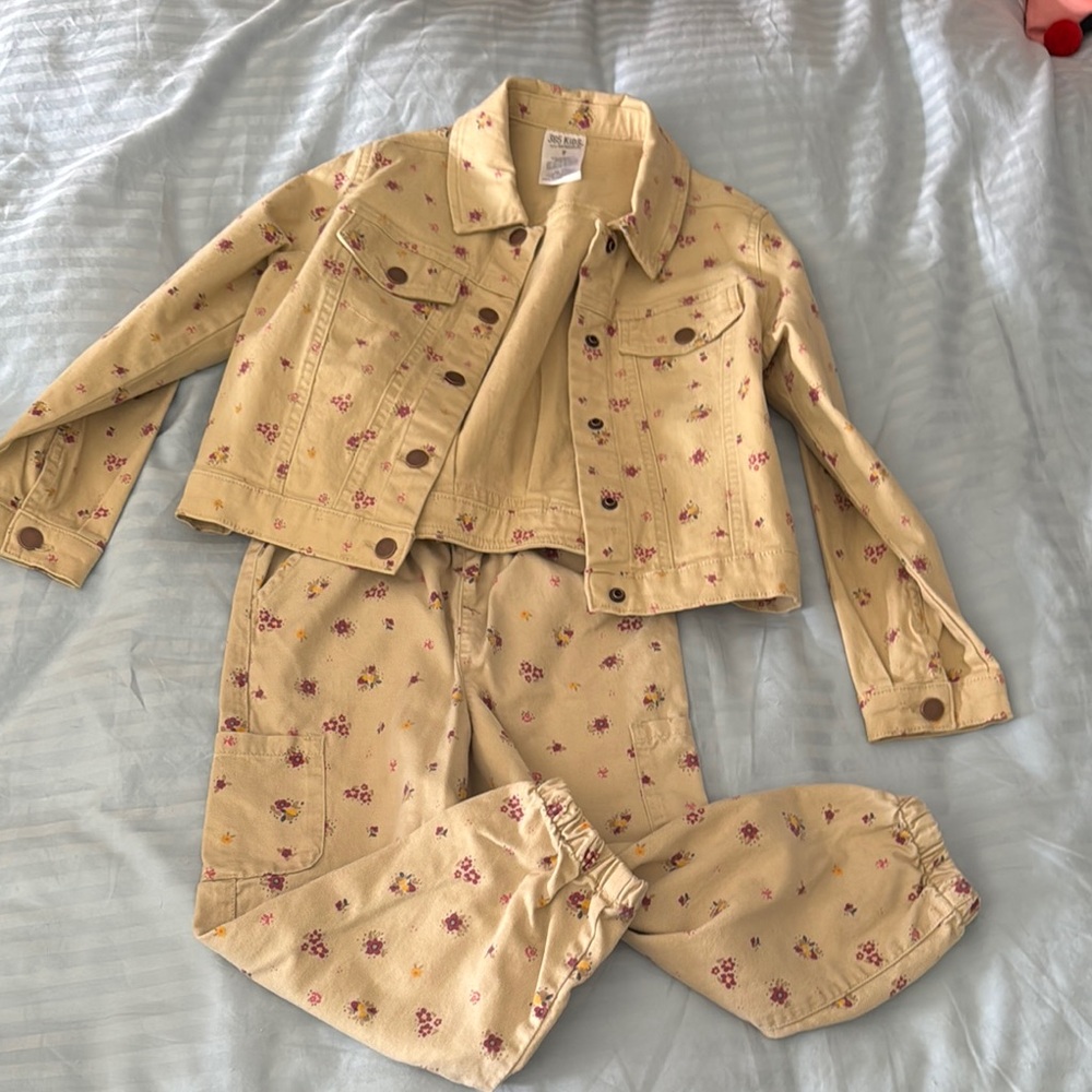 Floral Jean jacket & matching pants kids 5T
